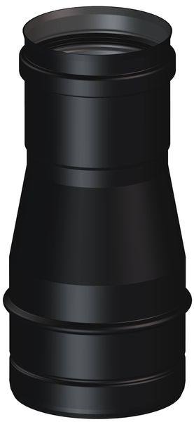 Reducción 100-80 M-H Dinak tubo vitrificado negro Deko Pellets