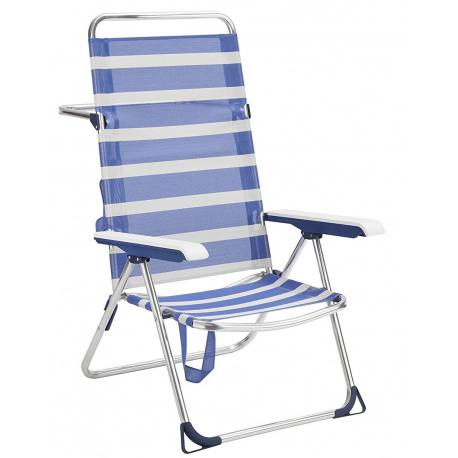 Silla de playa convertible en cama Alco Fibreline 6705ALF azul