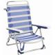 Silla de playa convertible en tumbona Alco Fibreline 6075ALF-1556 rayas