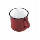 Taza de acero esmaltada roja 6cm.