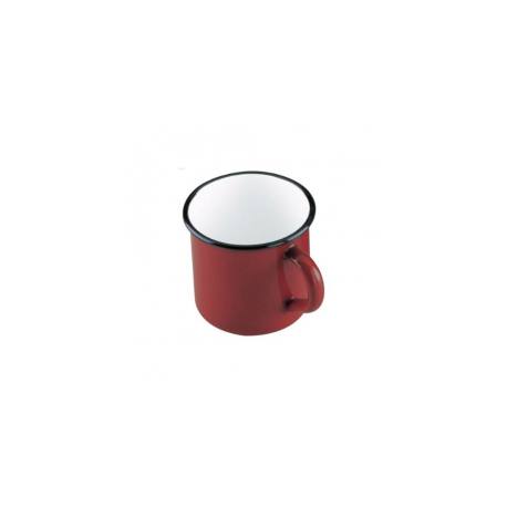 Taza de acero esmaltada roja 6cm.