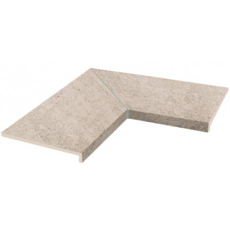 Gres porcelánico Cartabón interior peldaño recto EVO Gris GRESMANC