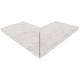 Gres porcelánico Cartabón exterior peldaño recto EVO Piedra Blanca GRESMANC