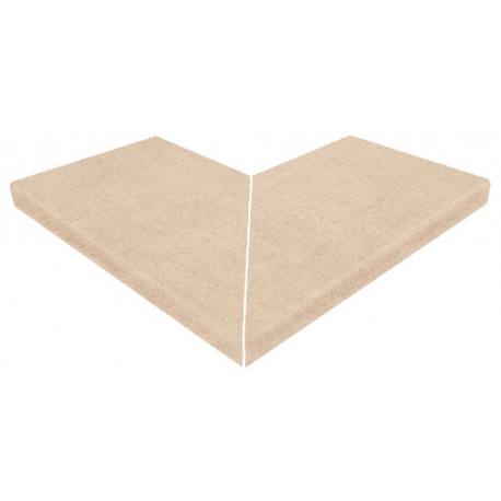 Gres porcelánico Cartabón exterior peldaño recto EVO Beige GRESMANC