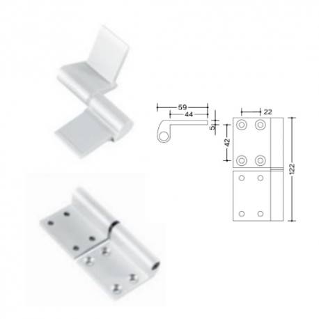 Bisagra SN 120 derecha inoxidable San Antonio