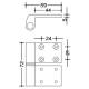 Bisagra SN 70 izquierda inoxidable San Antonio