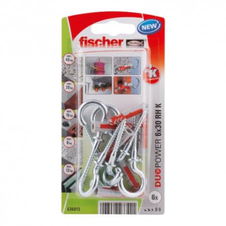 fischer DUOPOWER 6 x 30 RH con hembrilla abierta