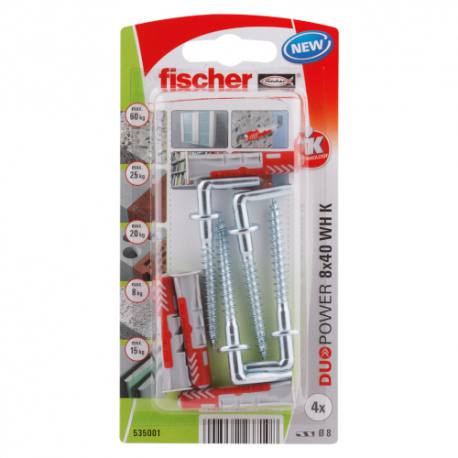 fischer DUOPOWER 8 x 40 WH con alcayata