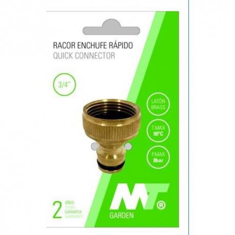 Conector rosca H 3/4" enchufe rápido macho latón