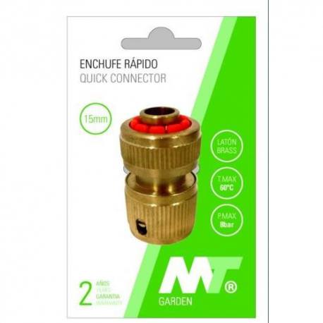 Conector rápido latón con stop manguera 19 M