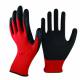 Guantes de latex rojos rugosos 12 unidades