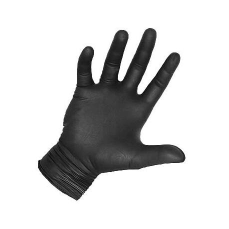 Guantes de nitrilo negro Polvo Soft Caja de 100 uds