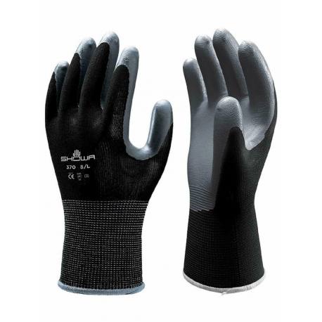 Guantes de nitrilo con forro de nylon negro