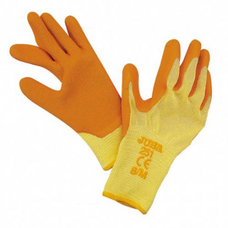 Guantes de poliester naranja 10 uds