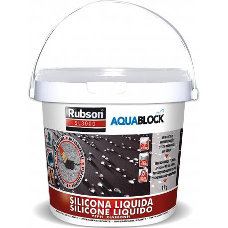 Silicona liquida 1 kg blanca aquablock