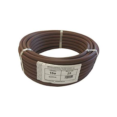 Microtubo goteo marron pe-32 6,5x4,5 25mts