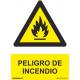 Señal PVC Peligro incendio 21 x 30 cm