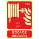 Señal PVC Boca de incendios luminiscente 21 x 30 cm