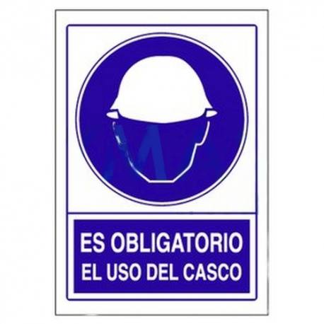 Señal PVC 21 x 30 Obligatorio Uso de casco 07O-08