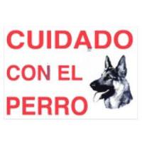 Señal cuidado con el perro 30 x 44 P-17