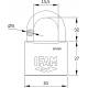 Candado latón Ifam ángulo largo llaves iguales