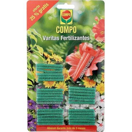 Varitas fertilizantes para plantas de interior y exterior Compo 24 + 6 uds