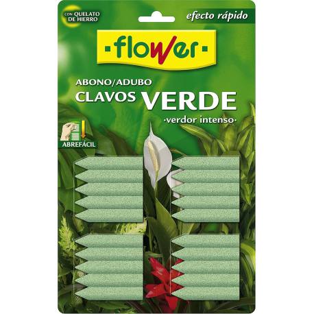 Abono Flower en clavos verde 20 unidades