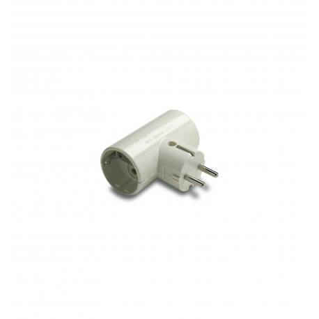 Adaptador doble TT cerámica 16A-250V