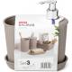 Set para baño vaso, dosificador y jabonera Tatay Baobab