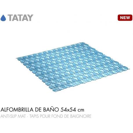 Tatay Alfombra de Bañera Antideslizante de PVC con Ventosas azul