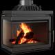 Chimenea insertable hierro fundido Simple cristal derecho 8 kW