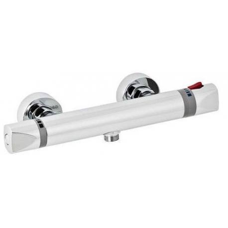 Grifo termostático para ducha con 2 caños superior e inferior, grifo  antiescaldado de latón cromado para bañera de baño Vhermosa BST3056514